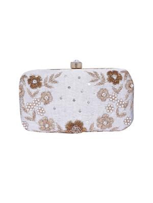 grey metal clutch - 14098062 - Standard Image - 4
