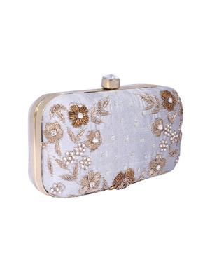 grey metal clutch - 14098062 - Standard Image - 5