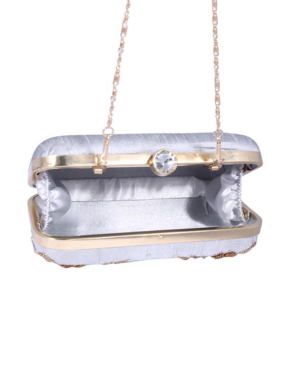 grey metal clutch - 14098062 - Zoom Image - 3
