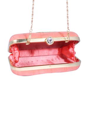 pink metal clutch - 14098063 - Standard Image - 3