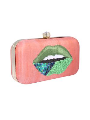 pink metal clutch - 14098063 - Standard Image - 5