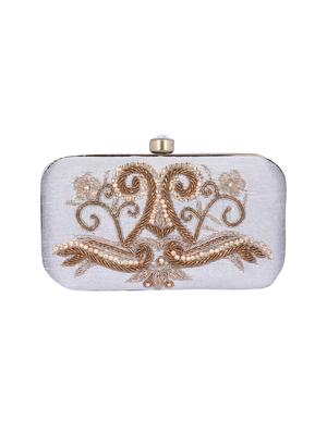 grey metal clutch - 14098067 - Standard Image - 4