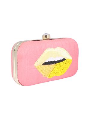 pink metal clutch - 14098069 - Standard Image - 5