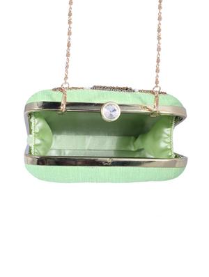 green metal clutch - 14098071 - Standard Image - 3