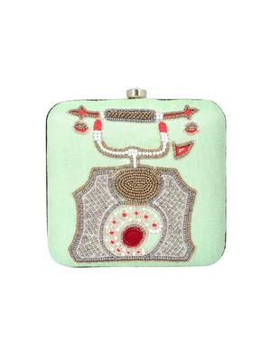 green metal clutch - 14098071 - Standard Image - 4