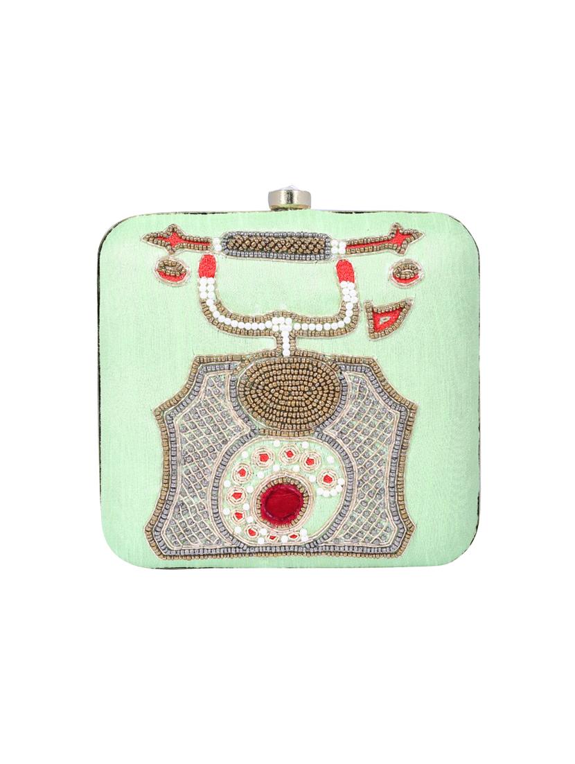 green metal clutch - 14098071 - Zoom Image - 4
