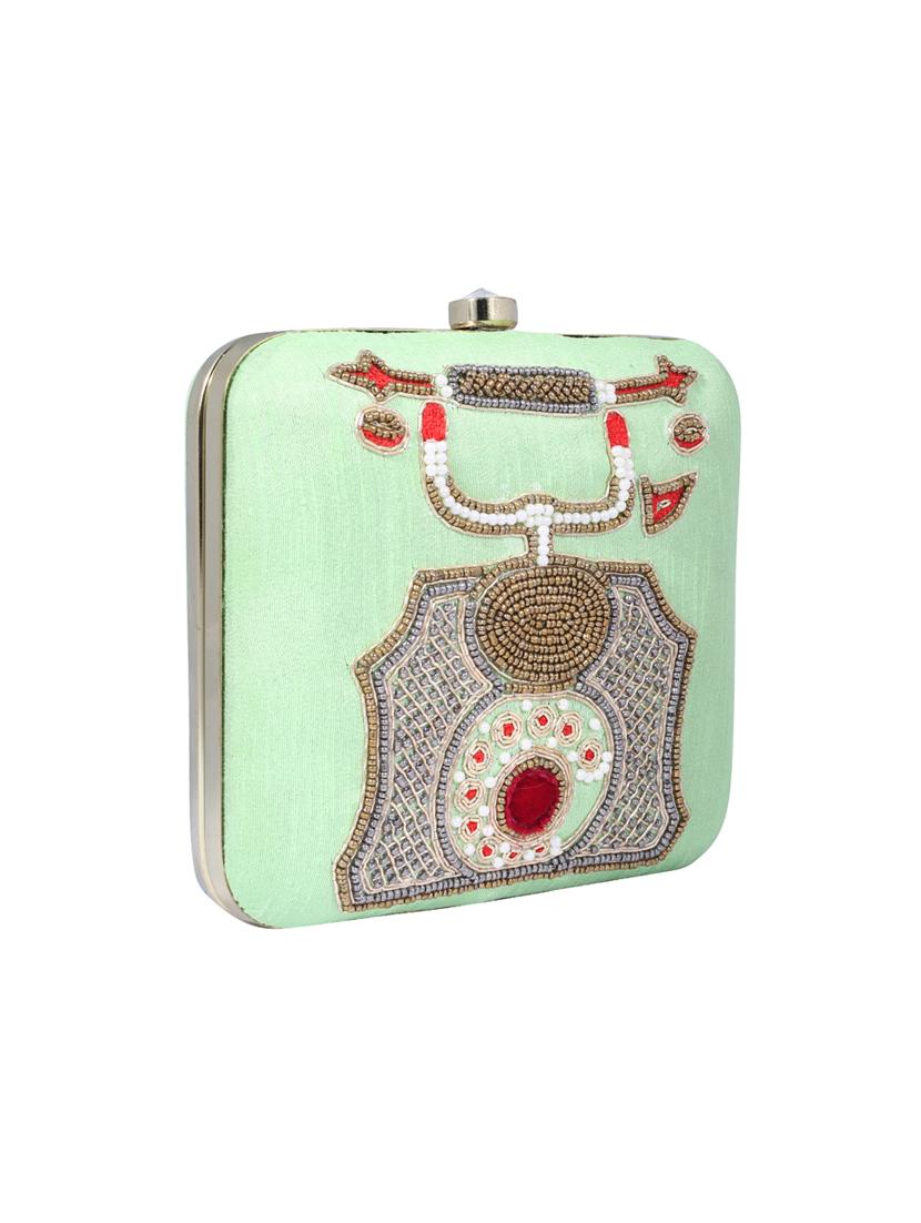 green metal clutch - 14098071 - Zoom Image - 5