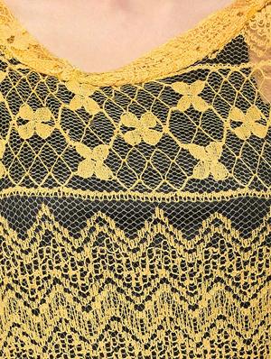 yellow net regular top - 14100618 - Standard Image - 4