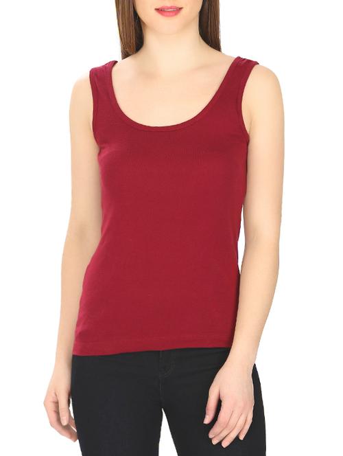 Scoop neck solid tank top - 14101361 - Very Small Image - 1