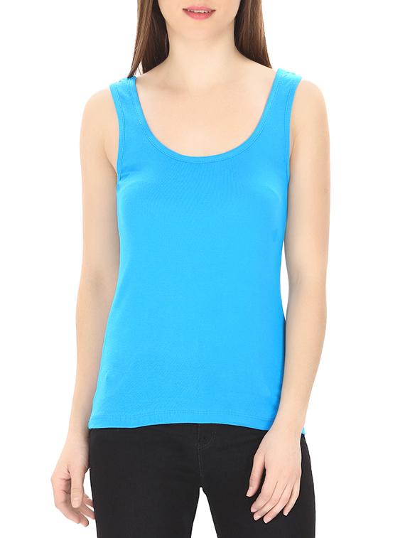 blue cotton tank top - 14101362 - Zoom Image - 1