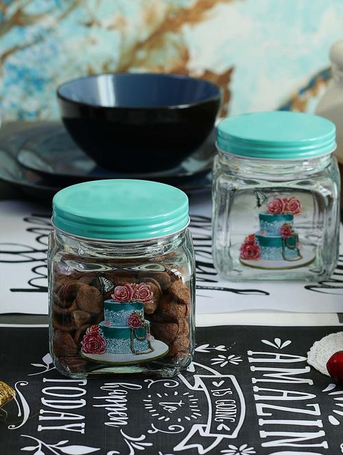 glass mason jar with grey lid - 14101567 - Standard Image - 1