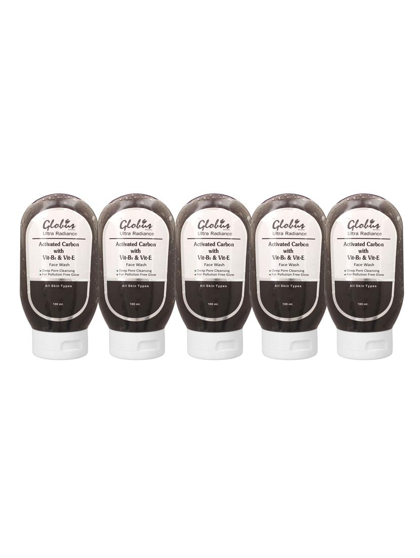 globus activated carbon with vitamin b & e face wash - 14102347 - Zoom Image - 1
