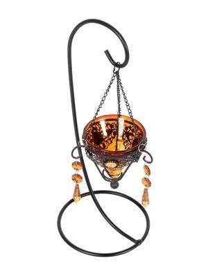 iron and glass tealight candle holder showpiece by jewel fuel - 14104042 - Standard Image - 3