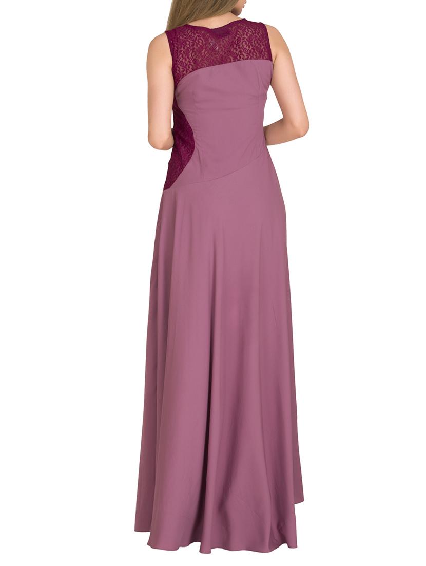 purple solid crepe maxi dress - 14104043 - Zoom Image - 2