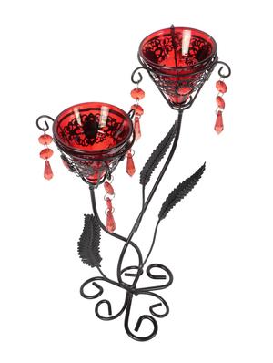 iron and glass tealight candle holder showpiece by jewel fuel - 14104413 - Standard Image - 3