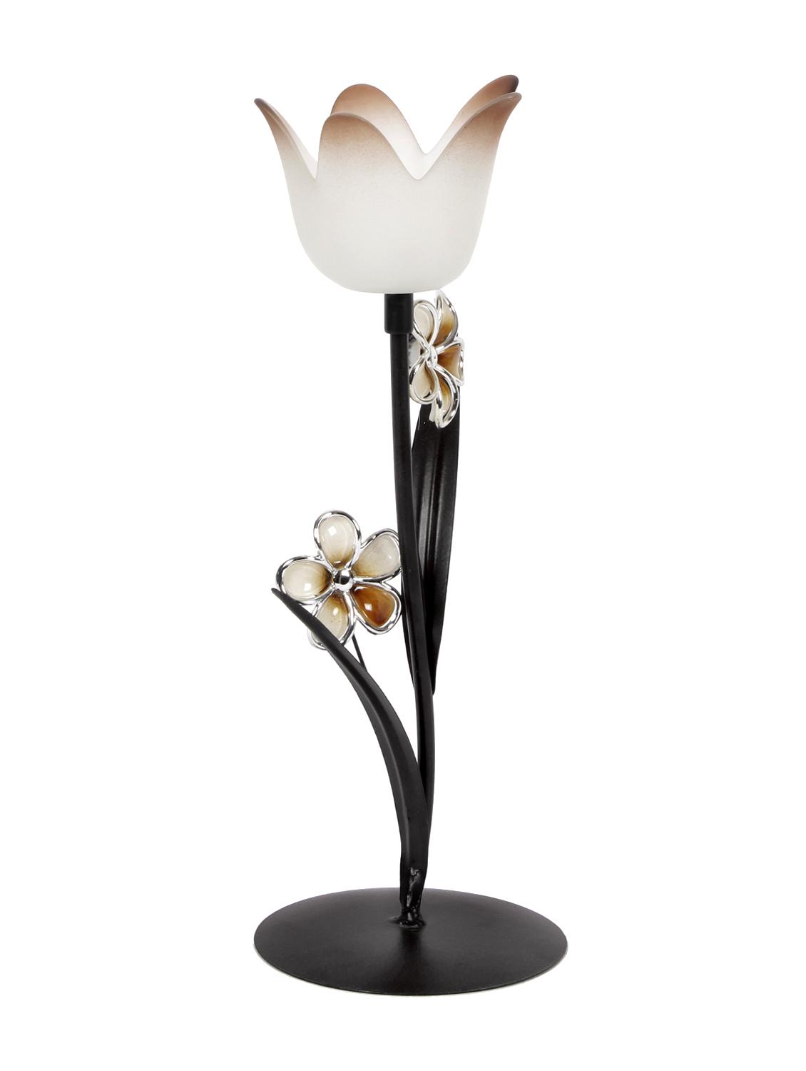 iron and glass tealight candle holder showpiece by jewel fuel - 14104671 - Zoom Image - 2