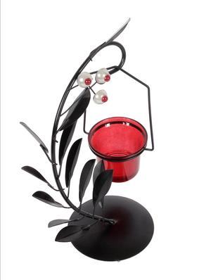 iron & glass candle stand by jewel fuel - 14105011 - Standard Image - 3