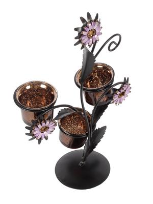 iron & glass candle stand by jewel fuel - 14105945 - Standard Image - 3