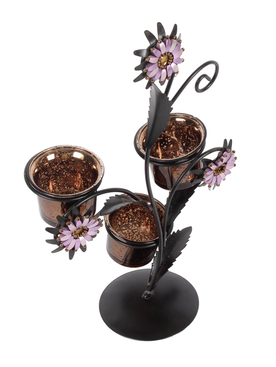 iron & glass candle stand by jewel fuel - 14105945 - Zoom Image - 3