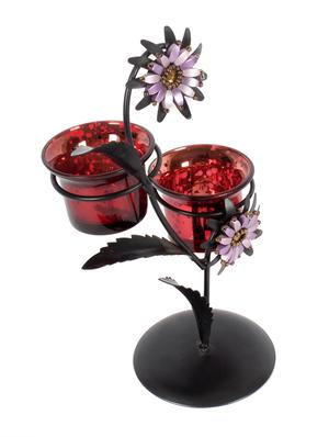iron & glass candle stand by jewel fuel - 14105958 - Standard Image - 3