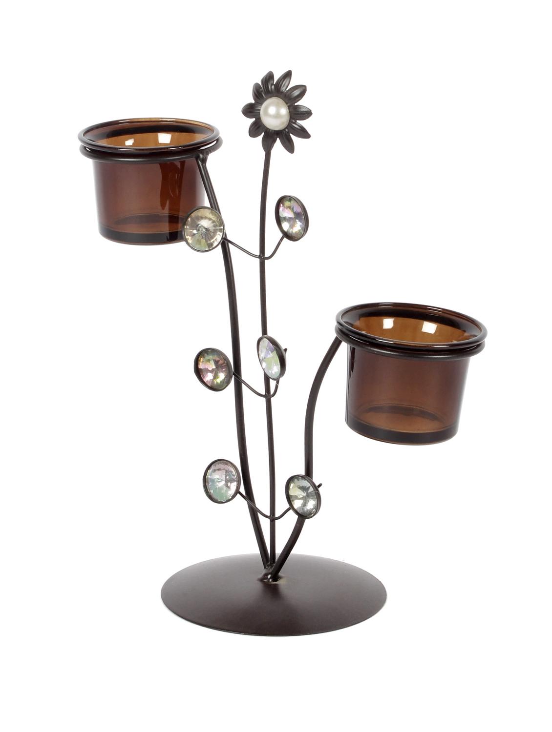 iron & glass candle stand by jewel fuel - 14105959 - Zoom Image - 2
