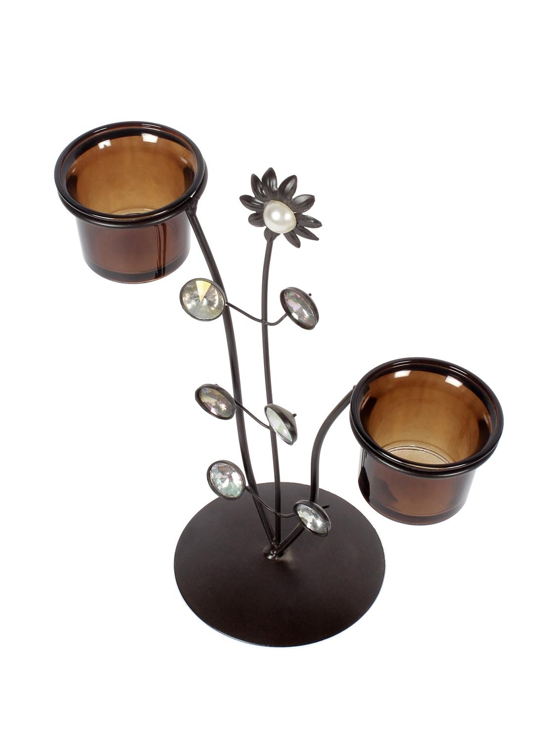 iron & glass candle stand by jewel fuel - 14105959 - Zoom Image - 3