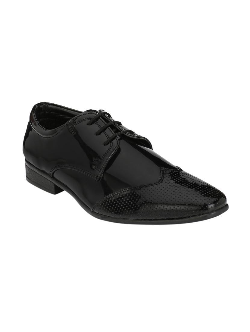 black patent leather lace-up derby - 14106290 - Zoom Image - 1