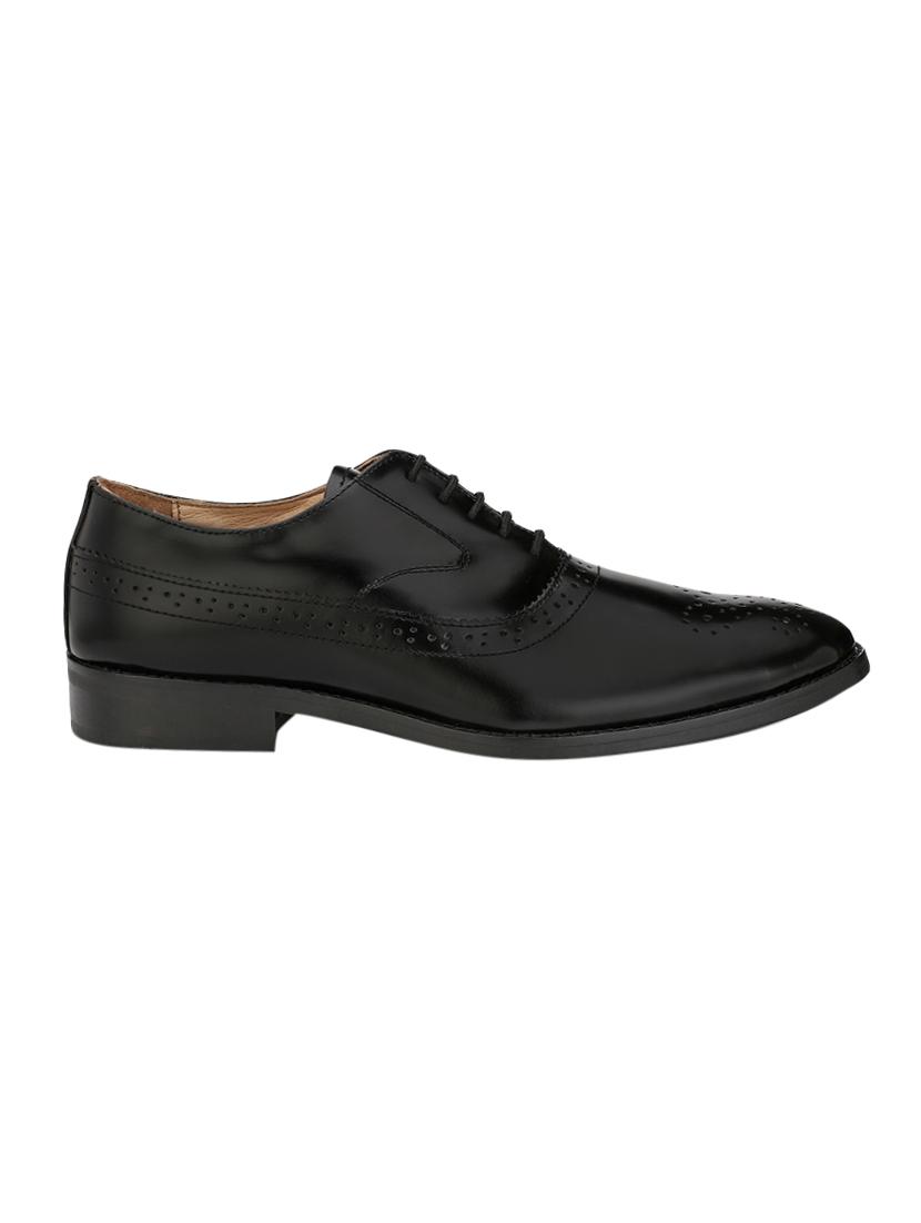 black leather lace-up oxford - 14106328 - Zoom Image - 2