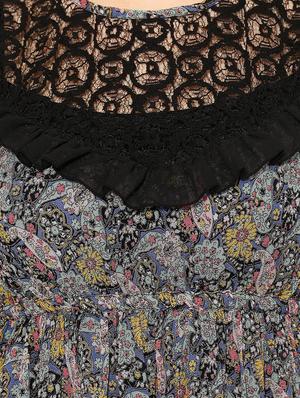 black printed nylon top - 14107082 - Standard Image - 4