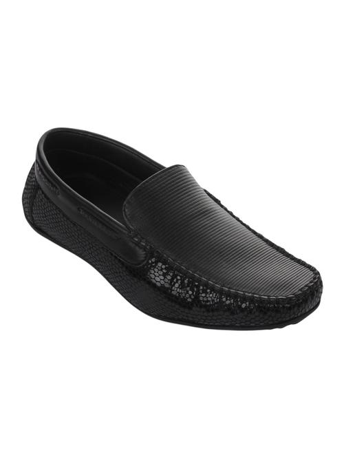 black leatherette slip on loafer - 14109453 -  Standard Image - 0