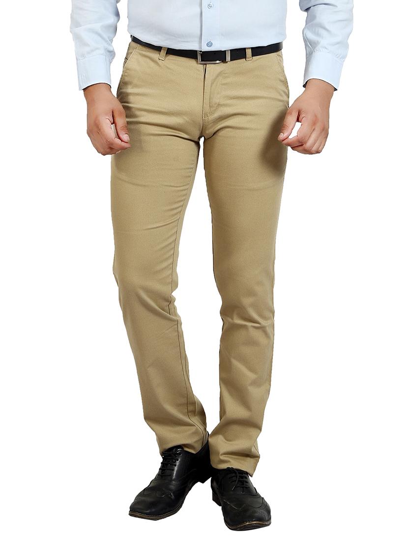 beige cotton chinos - 14110132 - Zoom Image - 1