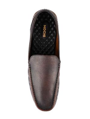 brown synthetic slip on loafers - 14116710 - Standard Image - 4
