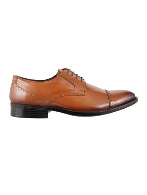 tan Leather lace-up derby - 14116764 -  Standard Image - 1