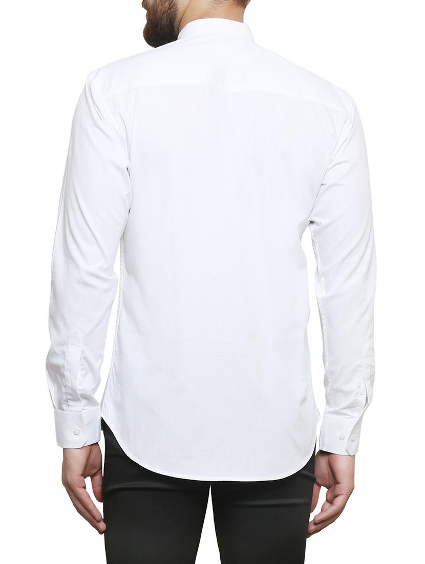 white cotton casual shirt - 14117975 - Zoom Image - 3