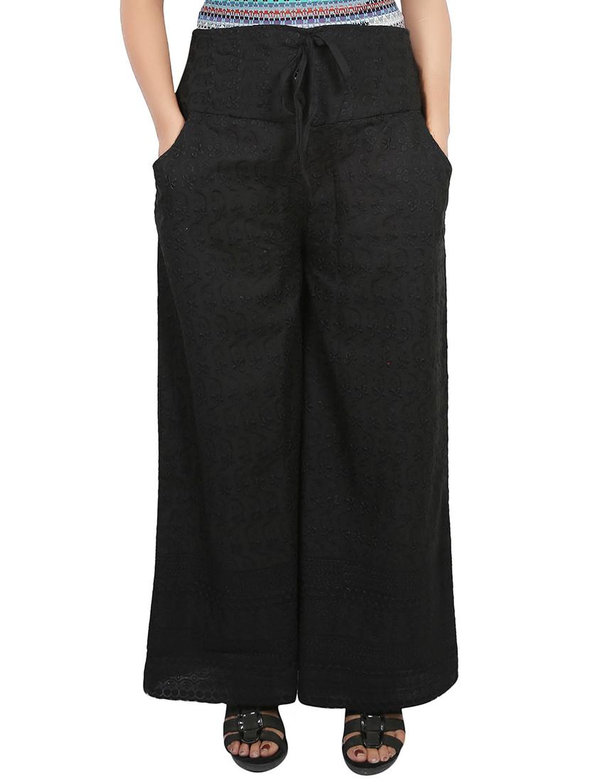 black cotton palazzo - 14118055 - Zoom Image - 1