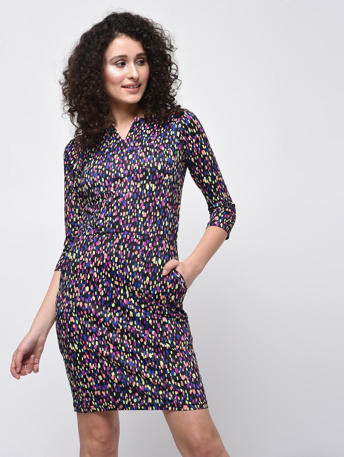 purple cotton blend dress - 14119290 - Zoom Image - 1
