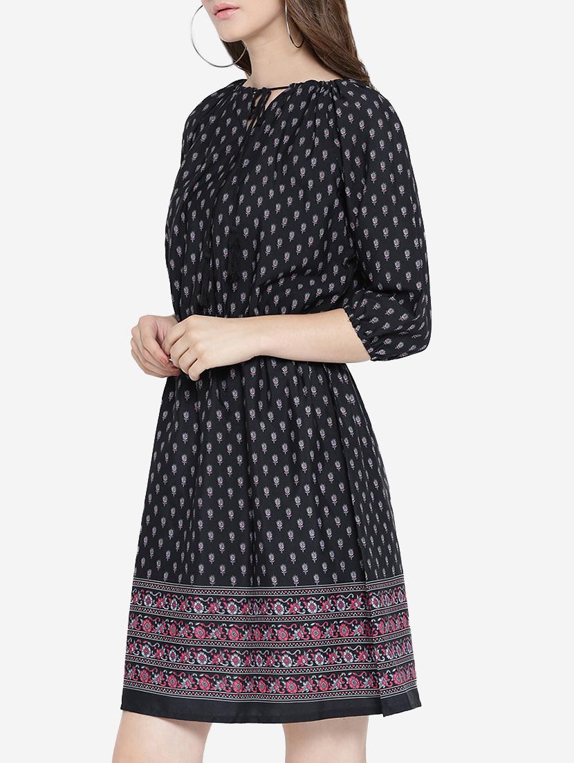 tassel tie-up blouson dress - 14122893 - Zoom Image - 2