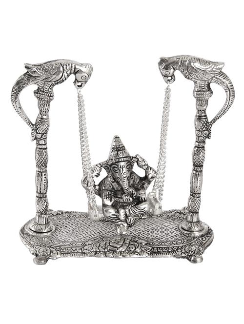 ganesha on a swing in metal by handicrafts paradise - 14123432 - Standard Image - 1