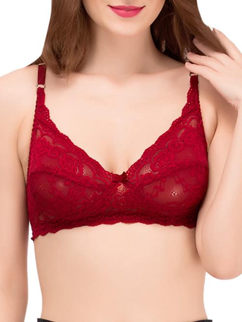 bow patch laced bra - 14125234 - Standard Image - 1