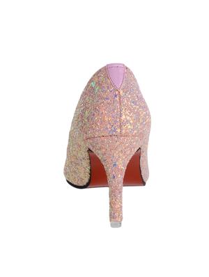 pink faux leather slip on pumps - 14125513 - Standard Image - 3