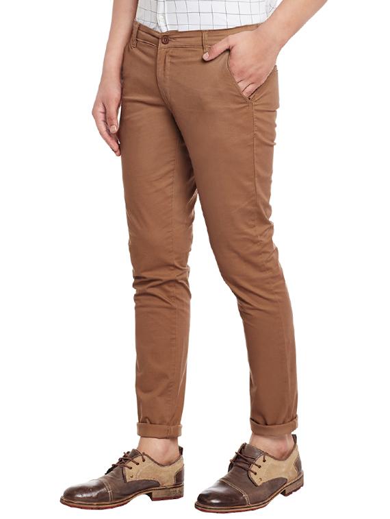 brown cotton chinos - 14127315 - Zoom Image - 2