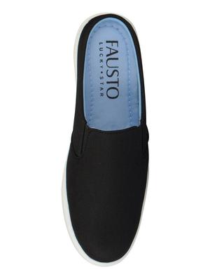 black canvas slip on mule - 14127855 - Standard Image - 4