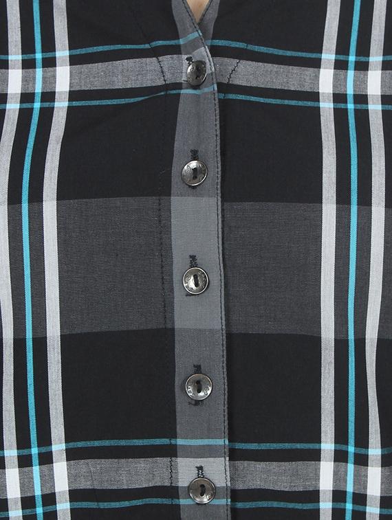 black checkered cotton regular shirt - 14128565 - Zoom Image - 4