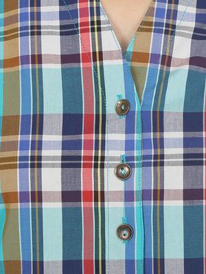 multicolored checkered cotton regular shirt - 14128566 - Standard Image - 4