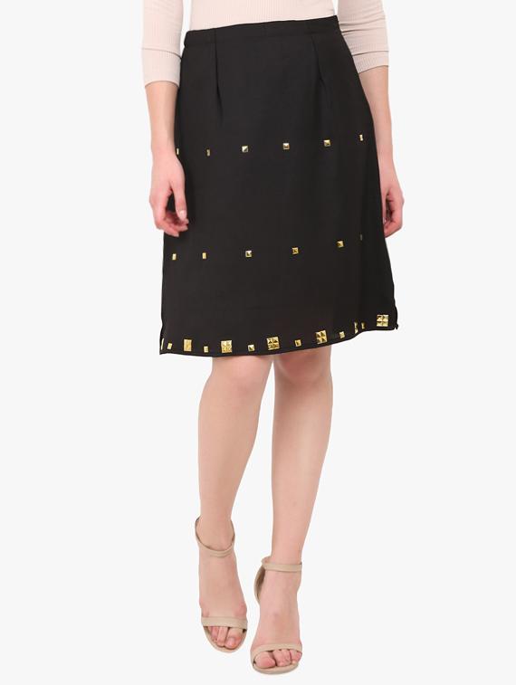 black crepe pencil skirt - 14128827 - Zoom Image - 1