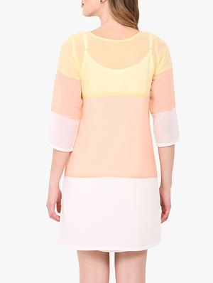 pink georgette shift dress - 14128852 - Standard Image - 4