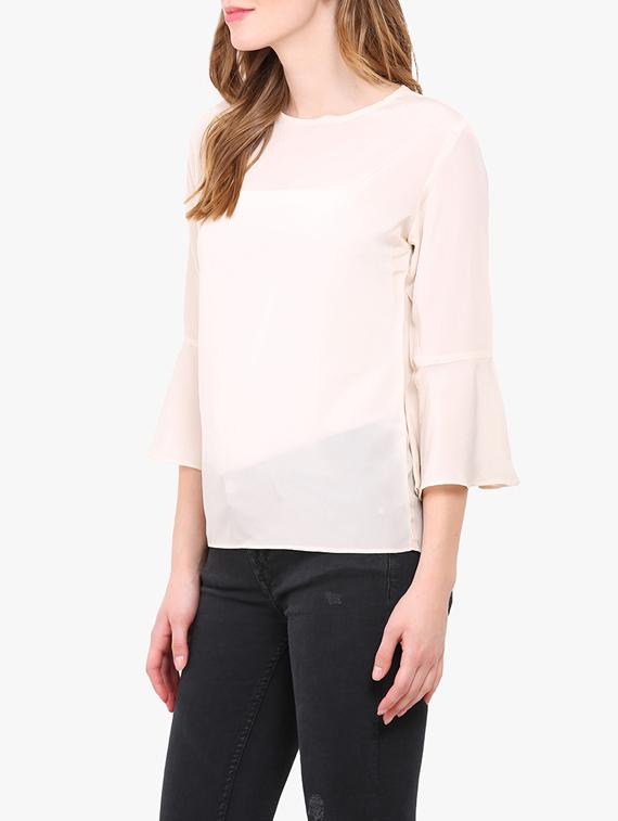 cream casual top - 14128871 - Zoom Image - 2