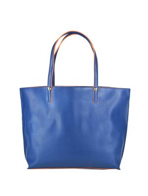 blue leatherette tote - 14130363 - Standard Image - 2
