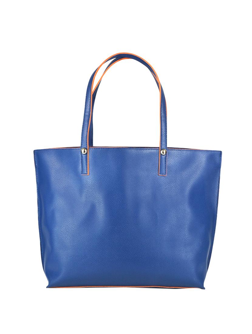 blue leatherette tote - 14130363 - Zoom Image - 2