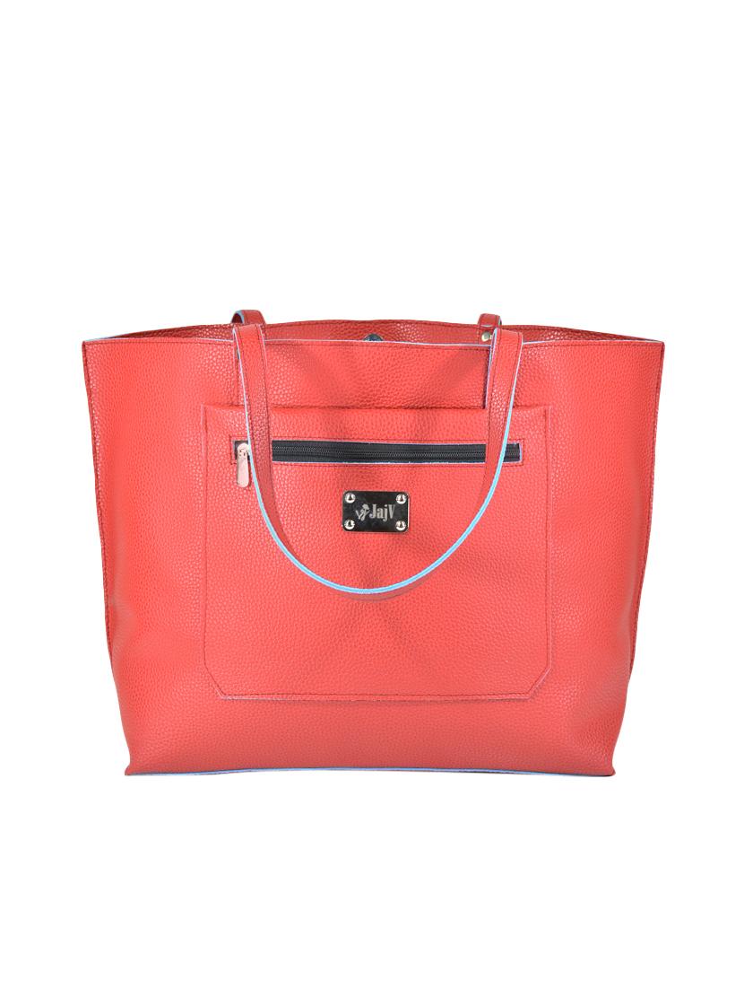 red leatherette regular tote - 14130364 - Zoom Image - 1